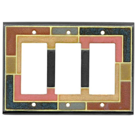 Concentric Ceramic - 3 Rocker GFCI Decora Switch Covers