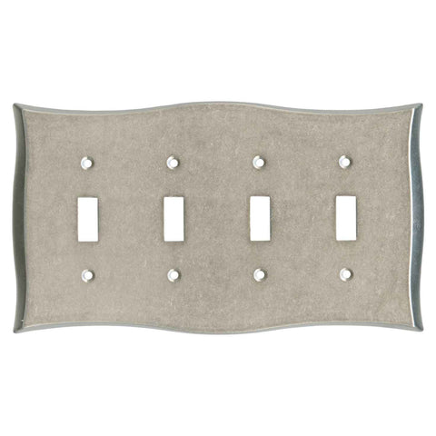 Brainerd Lylah Vintage Nickel - Combination 1 Toggle/Rocker Switch Covers