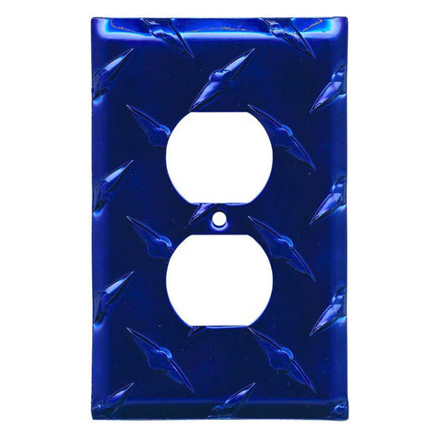Polished Diamond Plate Tread Blue - Outlet Covers
