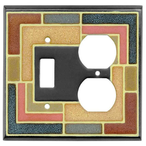Concentric Ceramic - Combination 1 Toggle/Outlet Cover Plates