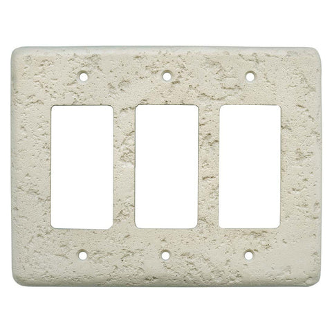 Stonique Cappuccino - 2 Toggle/1 GFCI Rocker Switchplates