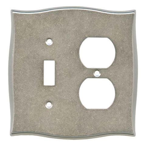 Brainerd Lylah Vintage Nickel - Combination 1 Toggle/Rocker Switch Covers