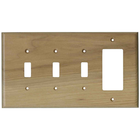 Hickory Unfinished - Single Toggle Switch Plates