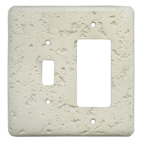 Stonique Cappuccino - Combination 1 Toggle/Rocker Switch Covers