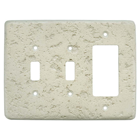 Stonique Cappuccino - 2 Toggle/1 GFCI Rocker Switchplates