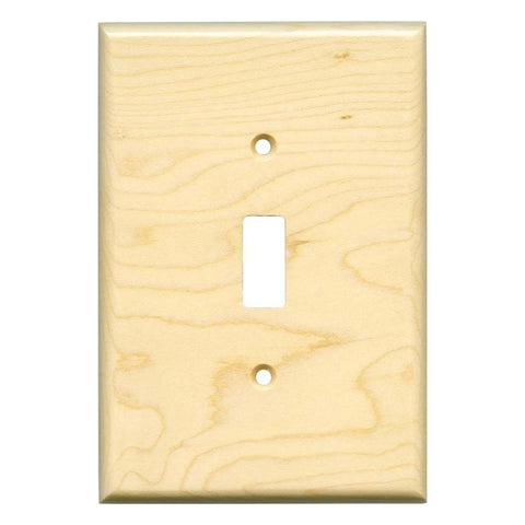 Sugar Maple Satin Lacquer - Single Toggle Switch Plates