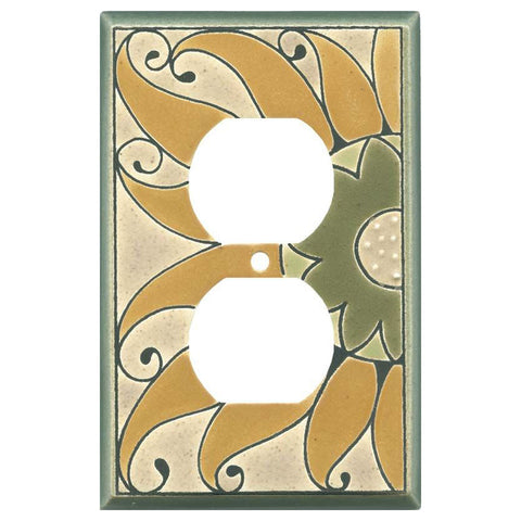 Golden Sunflower Ceramic - Outlet Covers