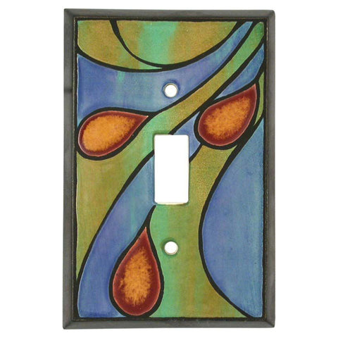 Peacock Ceramic - Single Toggle Switch Plates