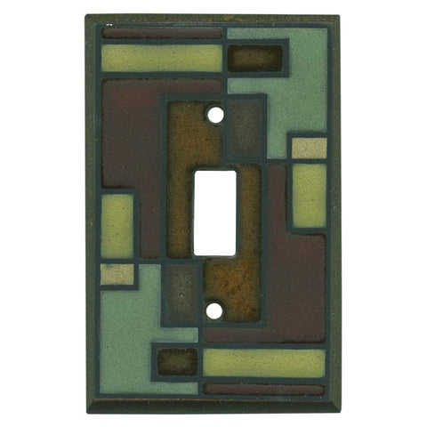 Rectangles Ceramic - Single Toggle Switch Plates