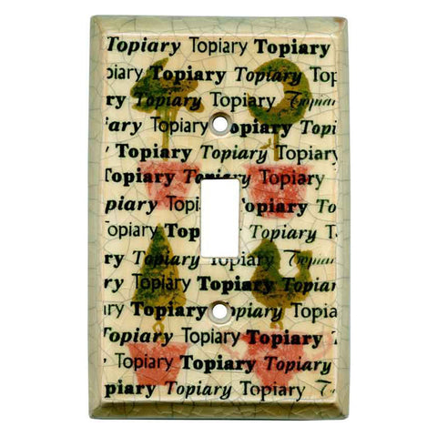 Topiary Ceramic - Single Toggle Switch Plates