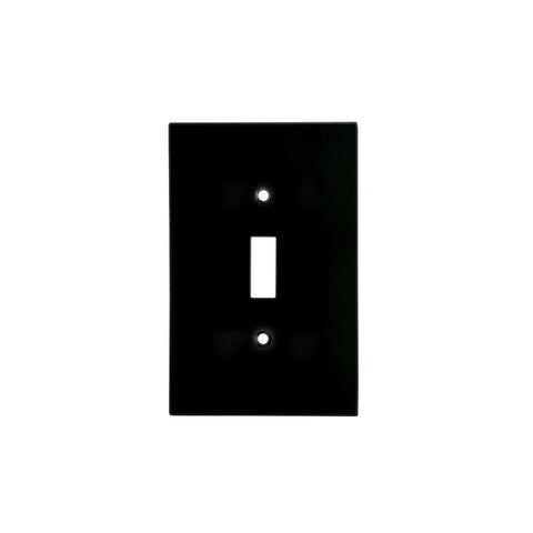 Modern Antique Wall Plates with Black Enamel Finish - Single Toggle Switch Plates