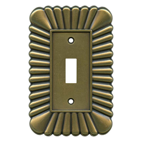 French Tassel Antique Brass - Combination 1 Toggle/Rocker Switch Covers