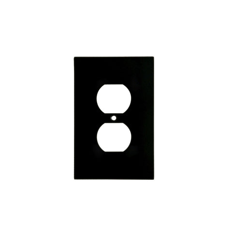 Modern Antique Wall Plates with Black Enamel Finish - Outlet Covers