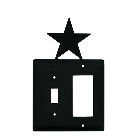 Star Black - Combination 1 Toggle/Rocker Switch Covers