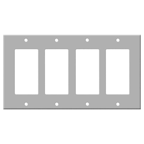 Corian Silver Gray - 4 Rocker GFCI Decora Switch Plates