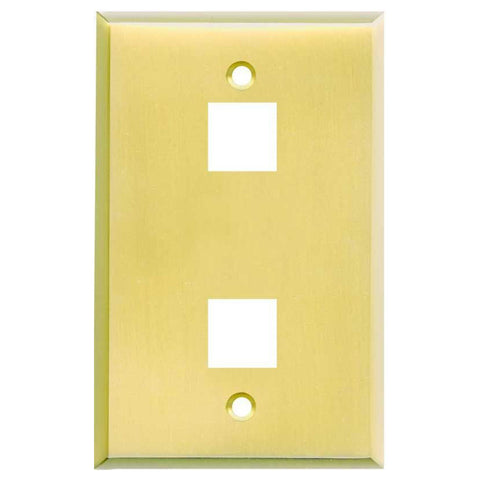 Satin Brass - Double Port Modular Wall Plates