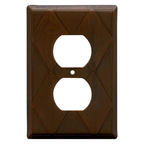 Harlequin Antique Copper Duplex - Outlet Cover Plates
