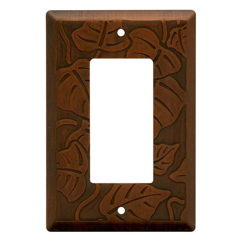 Ivy Antique Copper - GFCI Rocker Switch Plate Covers