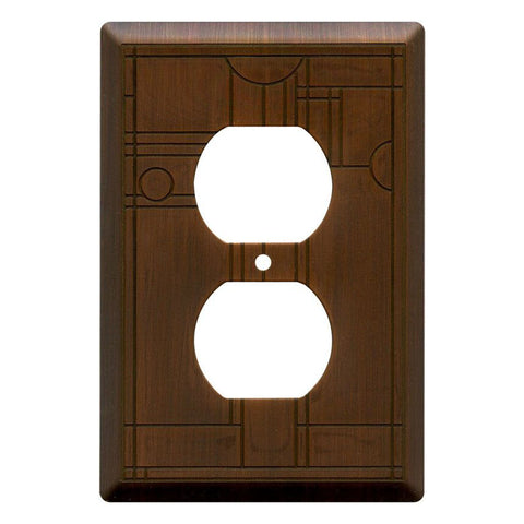 Prairie Antique Copper Duplex - Outlet Cover Plates