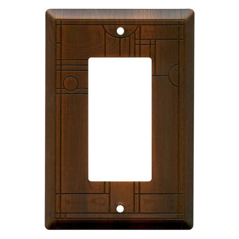 Prairie Antique Copper - GFCI Rocker Switch Plate Covers