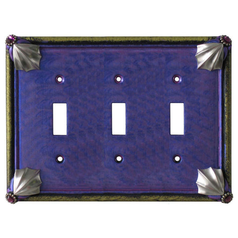 Cleo Periwinkle Jade - 3 Toggle Light Switch Covers