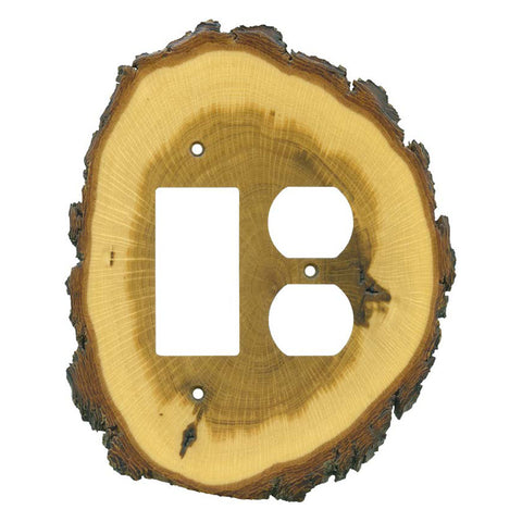 Oak Slice - GFCI Rocker/Duplex Outlet Wall Plates