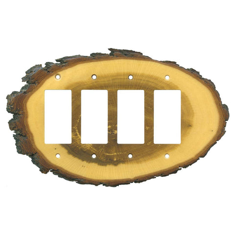 Oak Slice - GFCI Rocker/Duplex Outlet Wall Plates