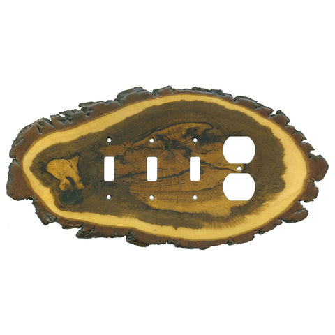 Oak Slice - GFCI Rocker/Duplex Outlet Wall Plates