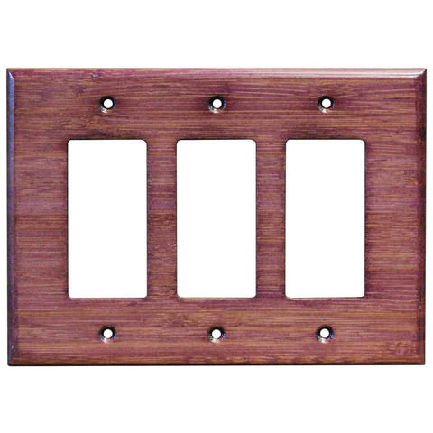 Bamboo Wild Geranium Purple - 3 Rocker GFCI Decora Switch Covers