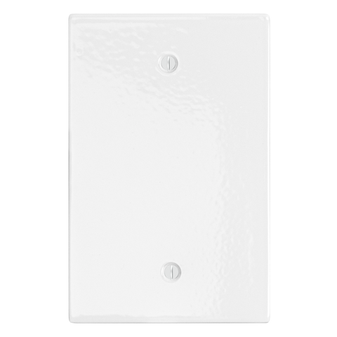 Modern Antique Wall Plates with White Enamel Finish - Blank Wall Plates
