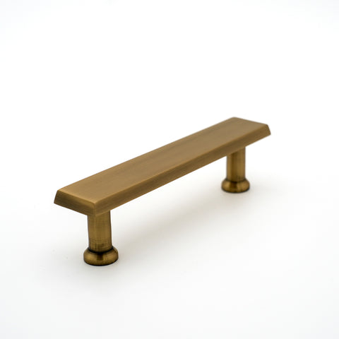 Dark Antique Brass Detailed Edge Rectangular Pull