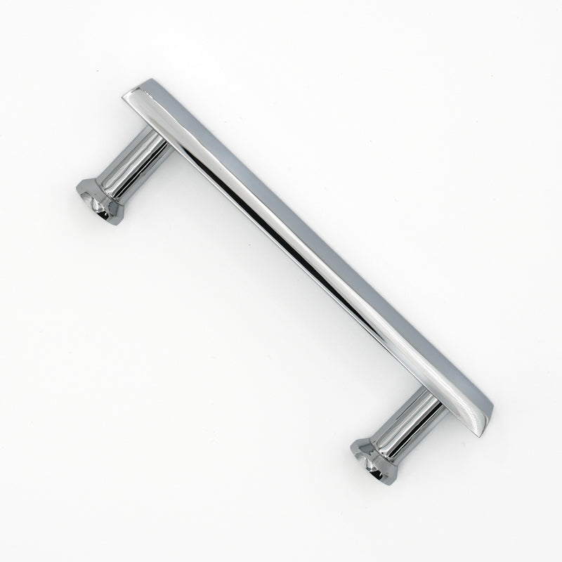 Double Hole Polished Nickel Rectangular Pull