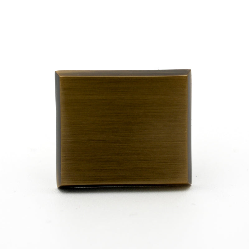 Dark Antique Brass Square Knob