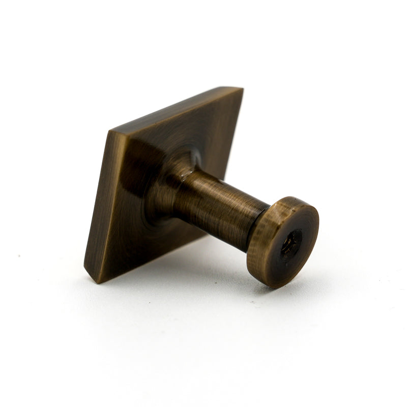 Dark Antique Brass Square Knob