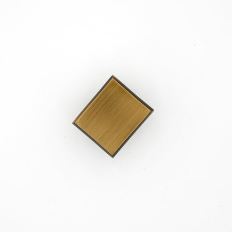 Dark Antique Brass Square Knob