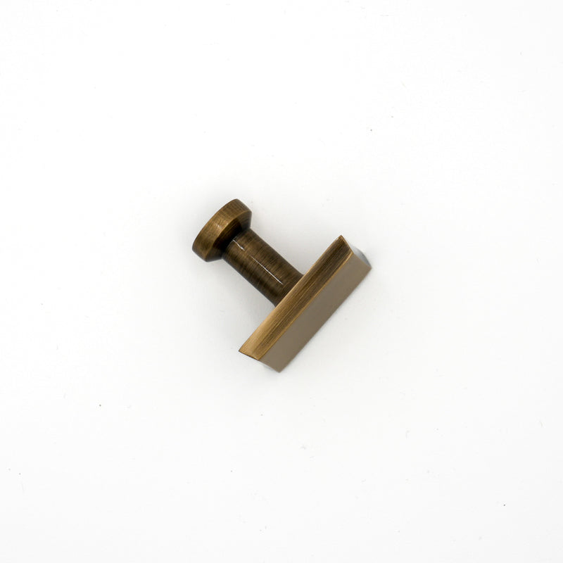 Dark Antique Brass Square Knob