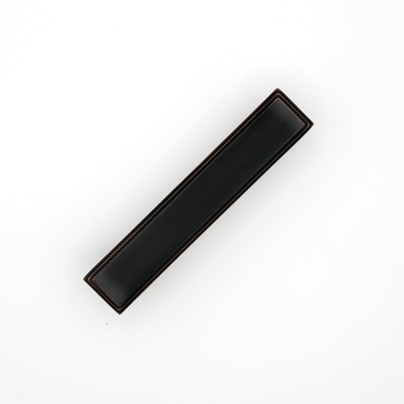 Bronze Edge Black Rectangular Pull