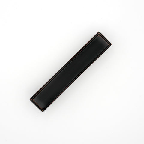 Bronze Edge Black Rectangular Pull