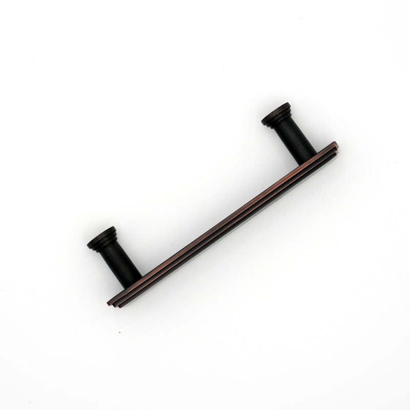 Bronze Edge Black Rectangular Pull