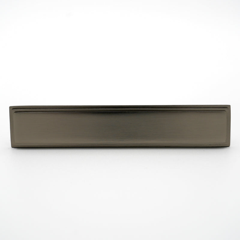 Antique Pewter Detailed Edge Rectangular Pull