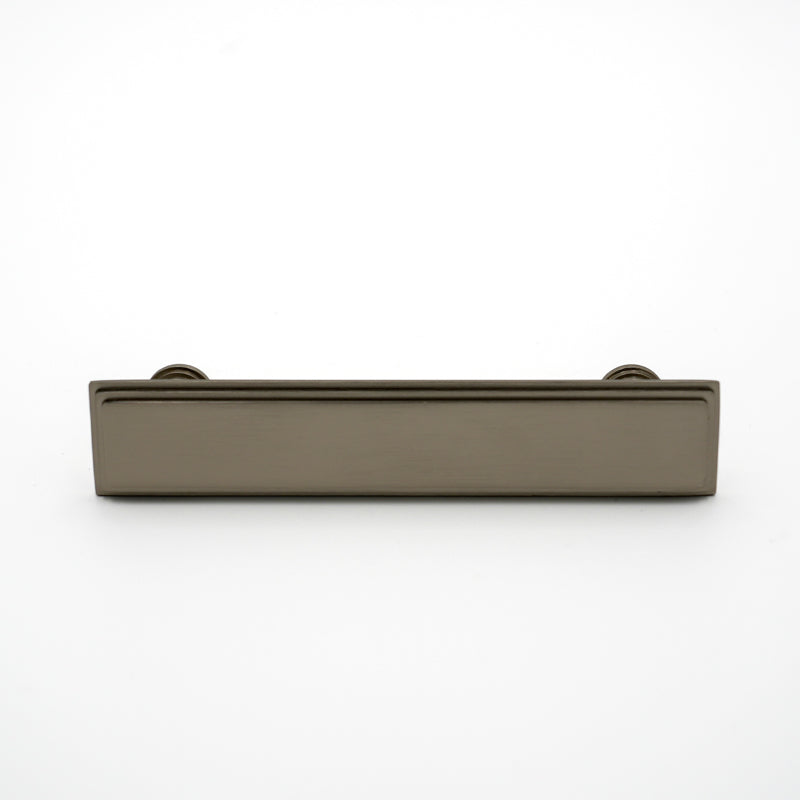 Antique Pewter Detailed Edge Rectangular Pull