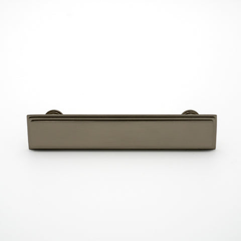 Antique Pewter Detailed Edge Rectangular Pull
