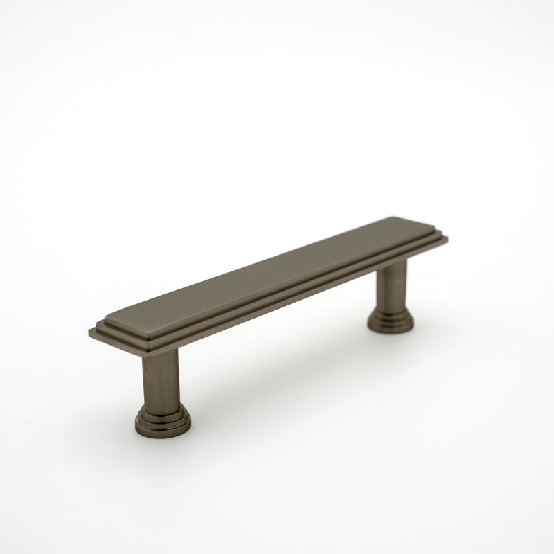 Antique Pewter Detailed Edge Rectangular Pull
