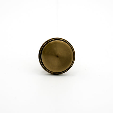 Dark Antique Brass Detailed Edge Circle Knob