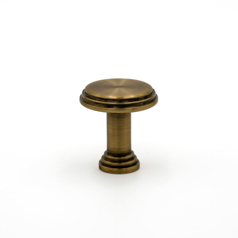 Dark Antique Brass Detailed Edge Circle Knob