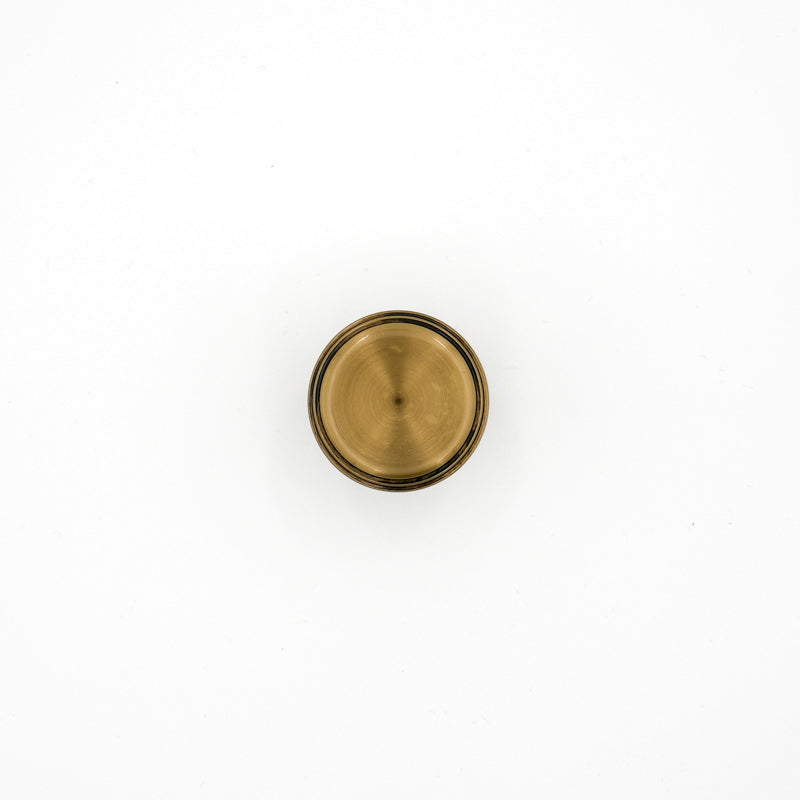 Dark Antique Brass Detailed Edge Circle Knob