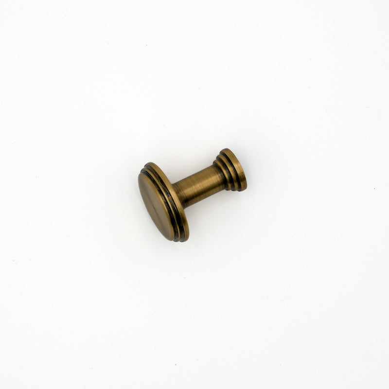 Dark Antique Brass Detailed Edge Circle Knob