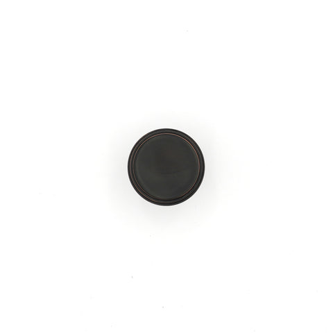 Black with Bronze Edge Detail Circle Knob
