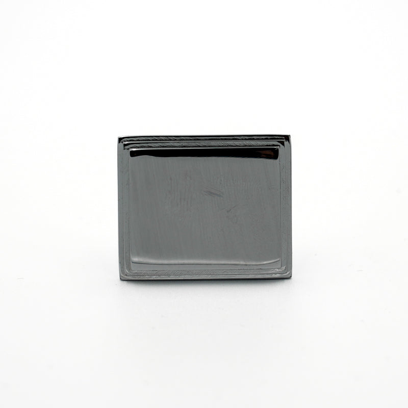 Polished Nickel Detailed Edge Square Knob