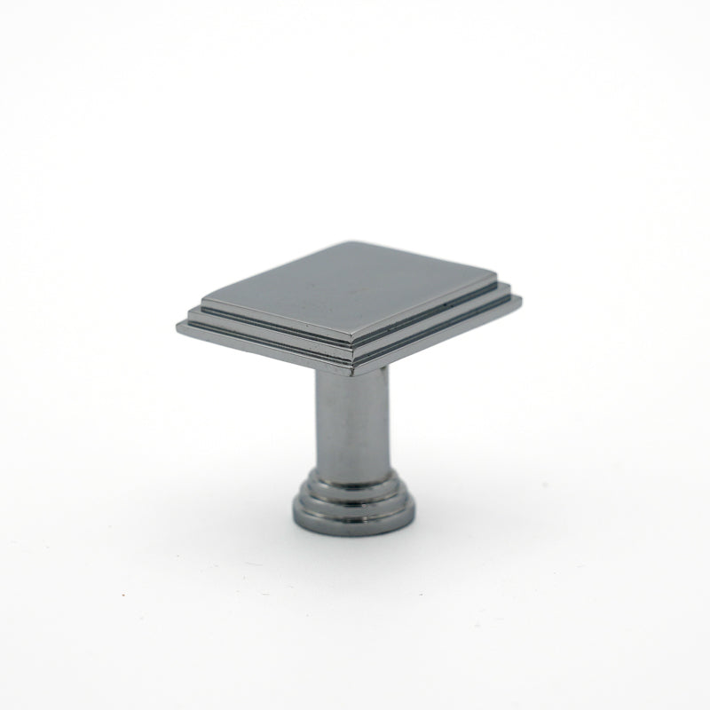 Polished Nickel Detailed Edge Square Knob